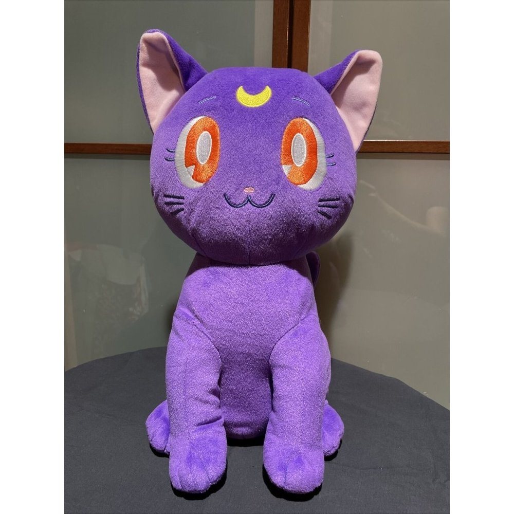 Sailor Moon 14" Purple Luna Cat Stuffed Plush Toy Clever Idiots NWOT